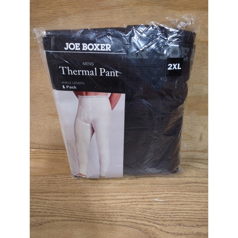 Joe Boxer Mens Thermal Pant  2XL Black Ankle Length Base Layer Underwear New